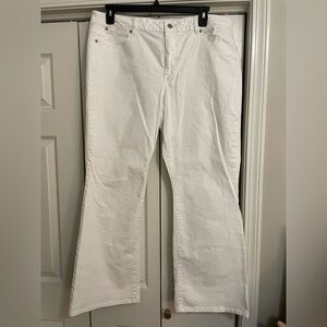 Talbots Women's White Flare Jeans